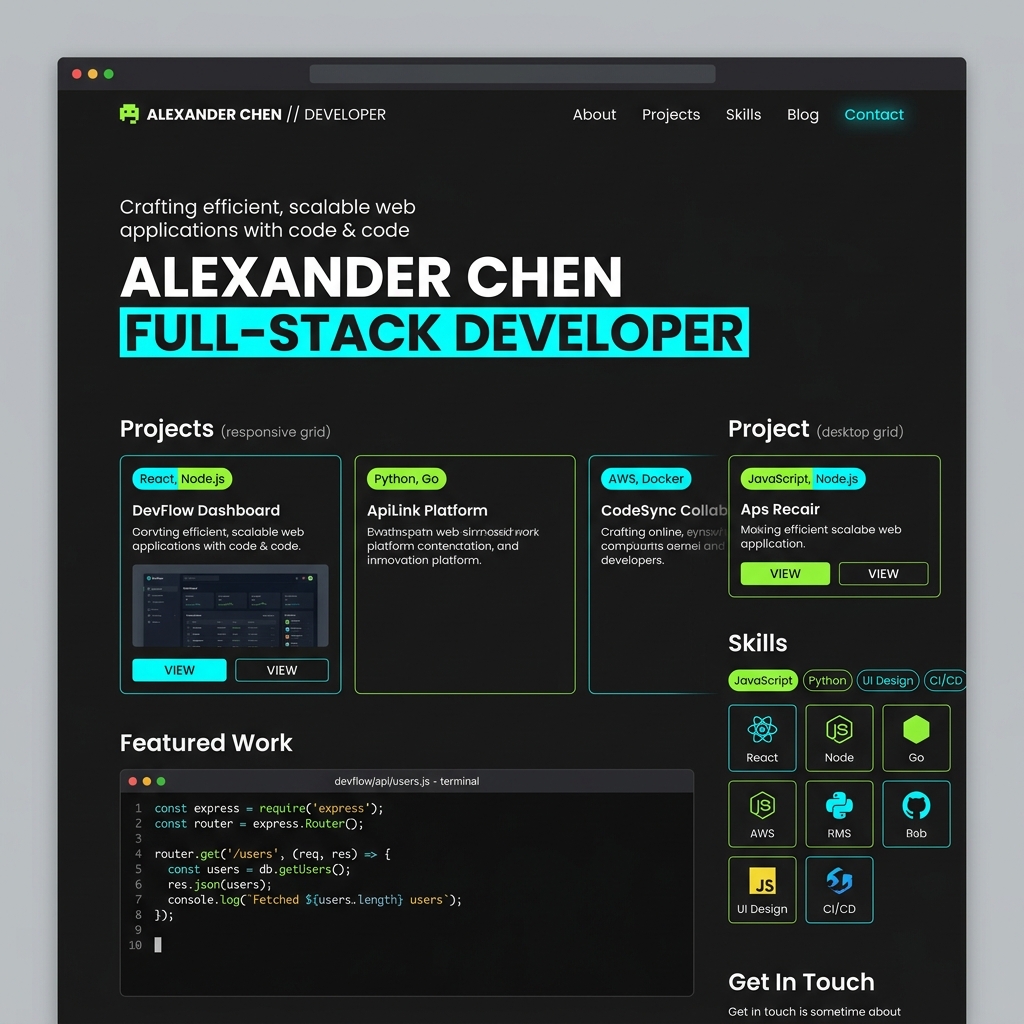 Preview of project Astro Portfolio Site