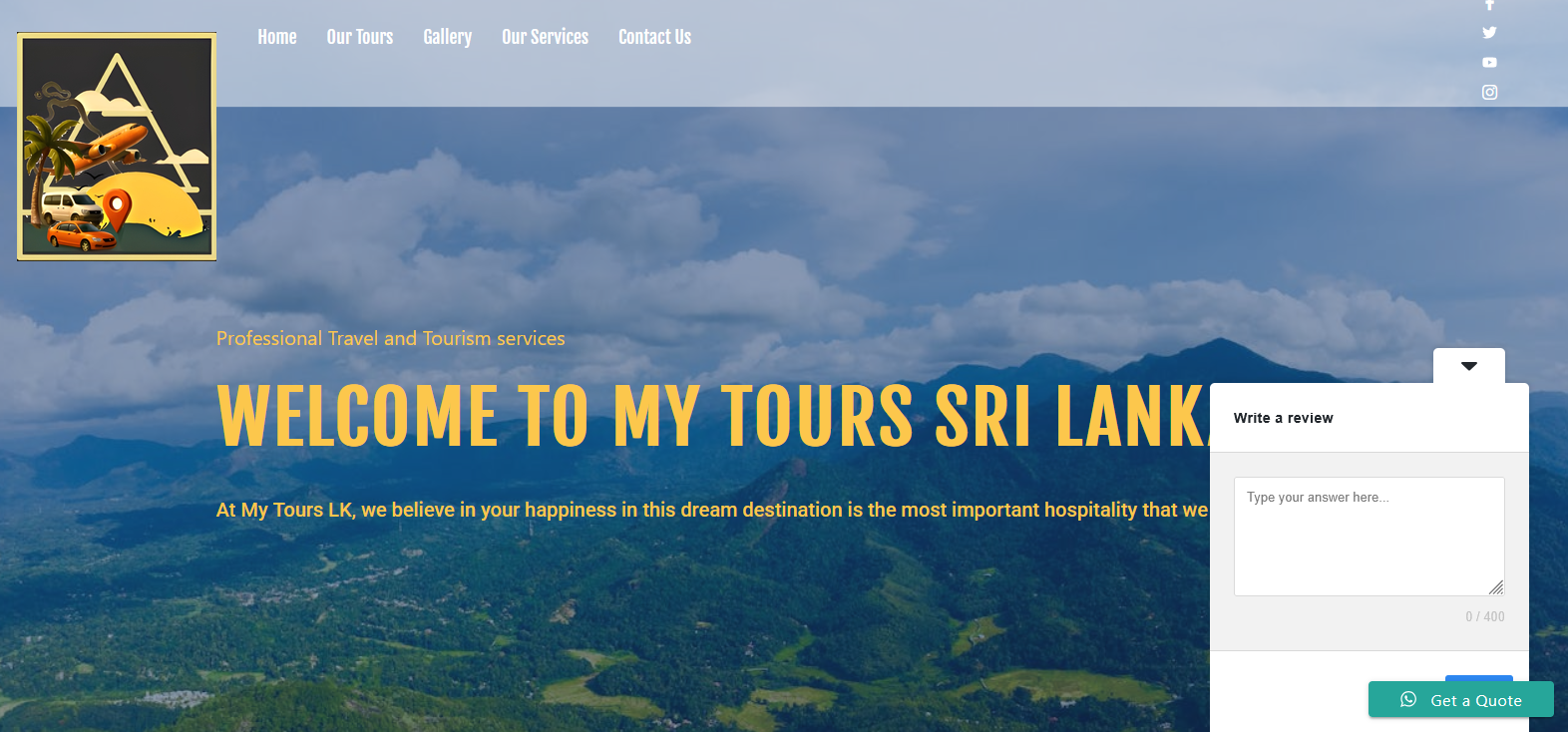 Preview of project MyTours.lk Website